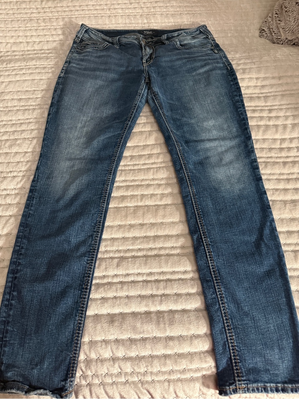 Silver Jeans Women's Skinny Leg Denim in Medium Blue Wash